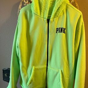 Pink zipper hoodie-reversible